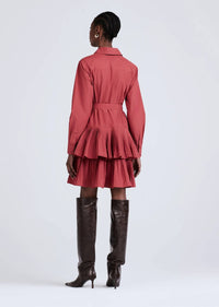 Derek Lam 10 Crosby - Sterling Long Sleeve Pleated Mini Dress