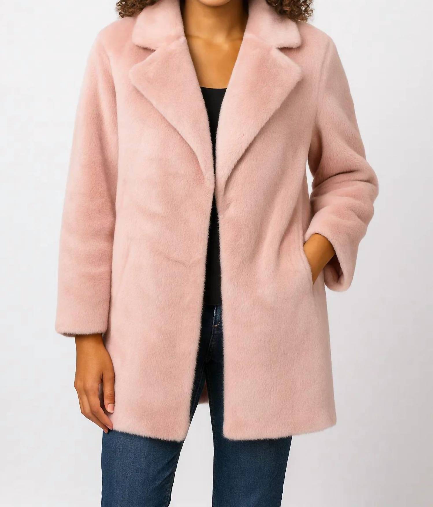 Ivy Jane - Faux Fur And Suede Coat