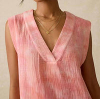 Faherty - Dune Cotton Gauze Sleeveless Popover Top