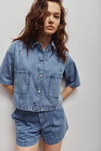 Melissa Nepton - Brim Wide Leg Jean Shorts