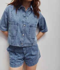 Melissa Nepton - Brim Wide Leg Jean Shorts