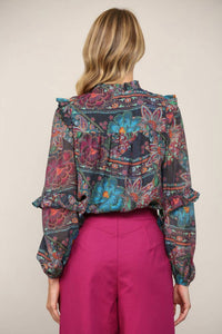 Fate - Autumnal Garden Ruffle Blouse