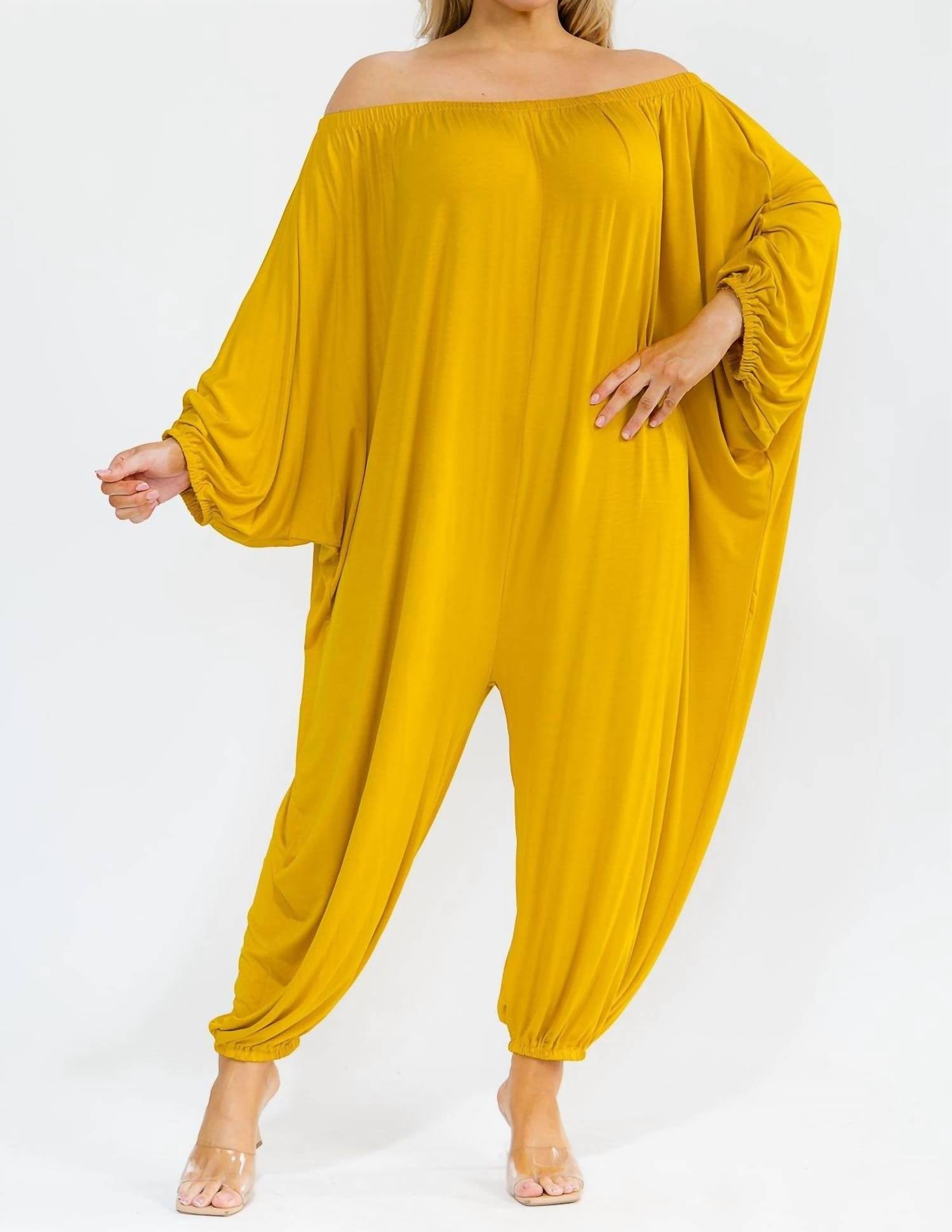 Karen T Design - Long Sleeve Harem Jumpsuit - Plus