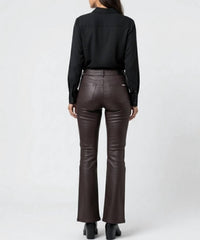 Frame - Le Crop Mini Bootcut Coated Jeans