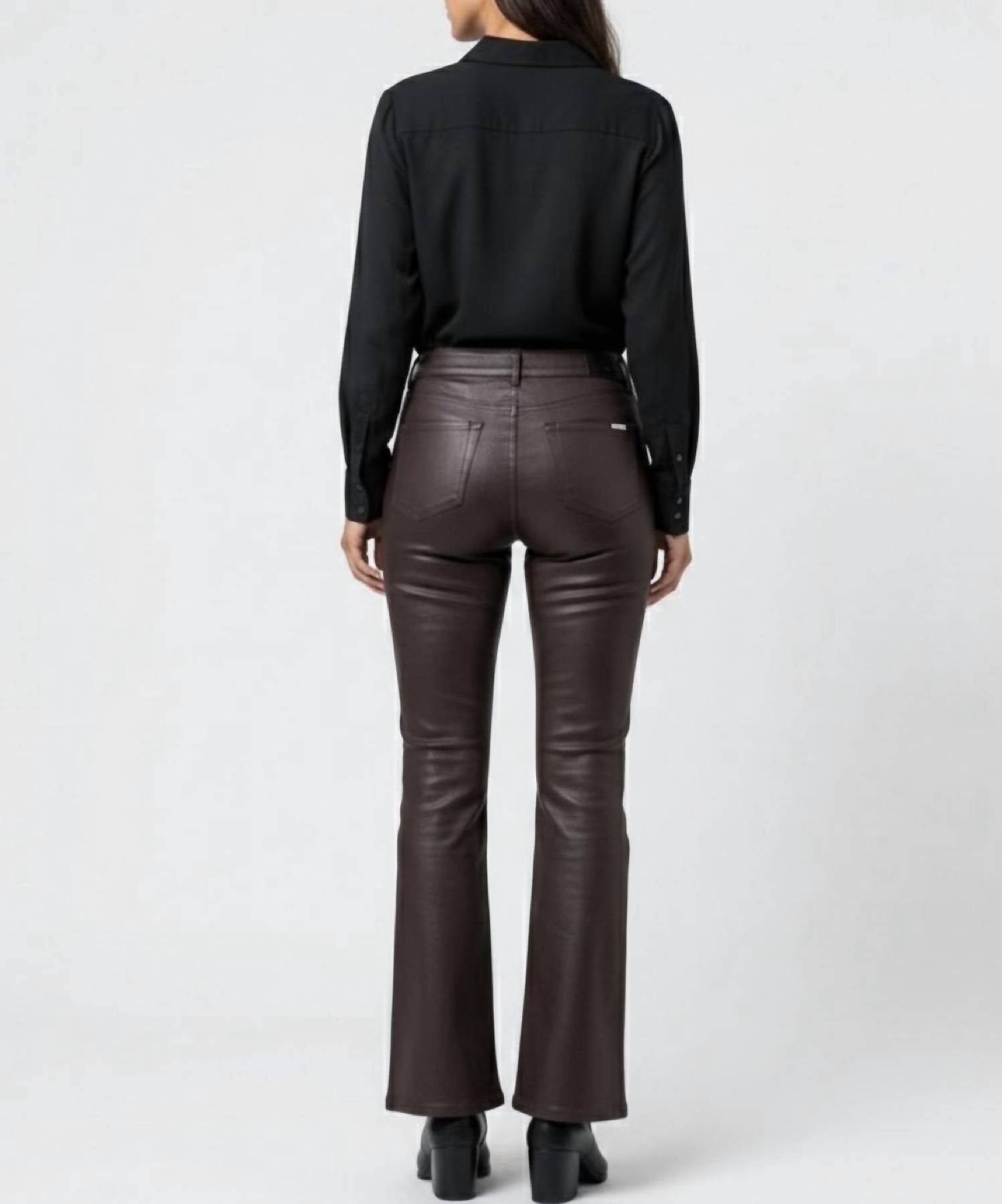 Frame - Le Crop Mini Bootcut Coated Jeans