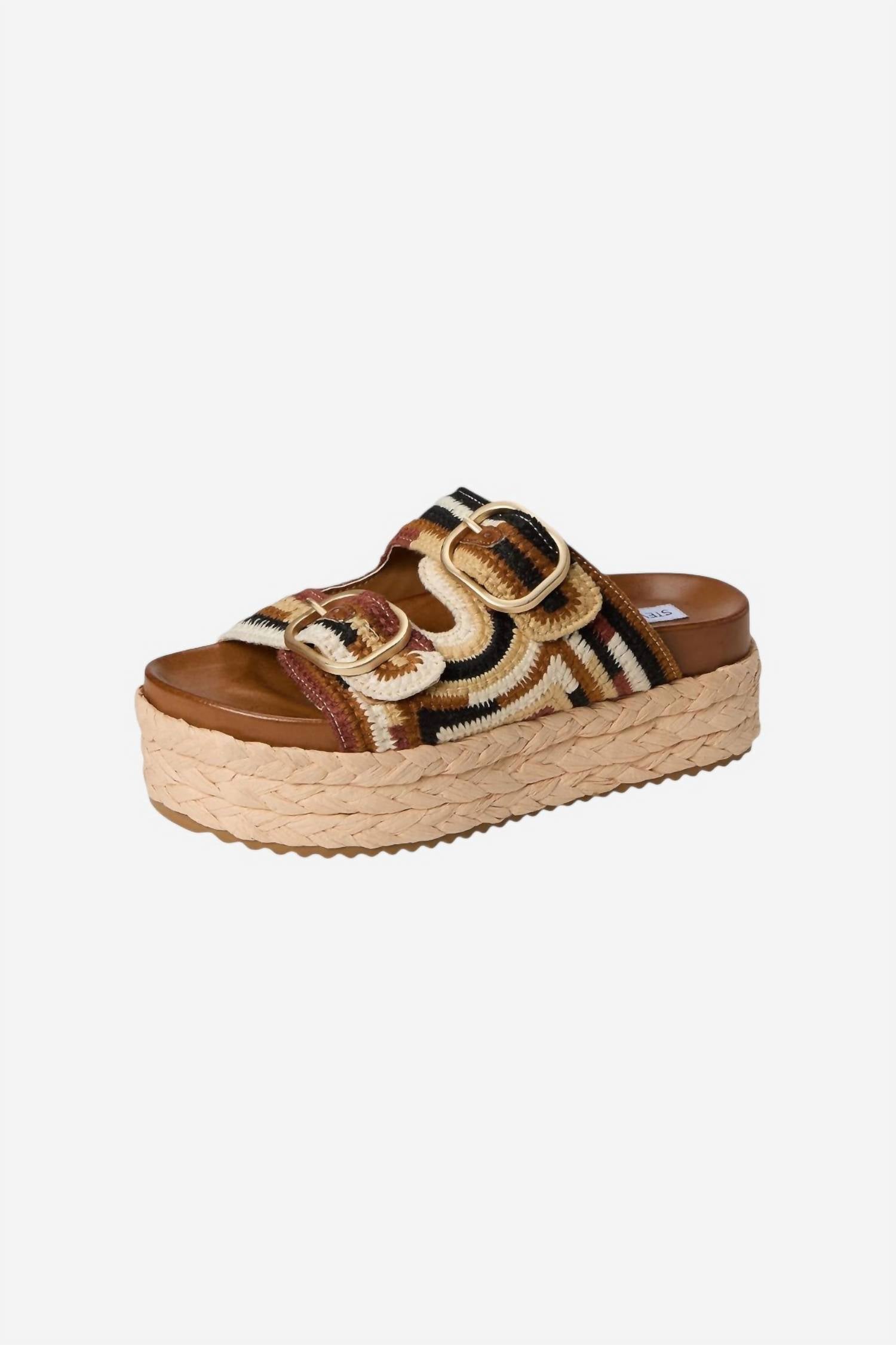 STEVE MADDEN Women's Klare Platform Sandals in brown multi - women's sandal