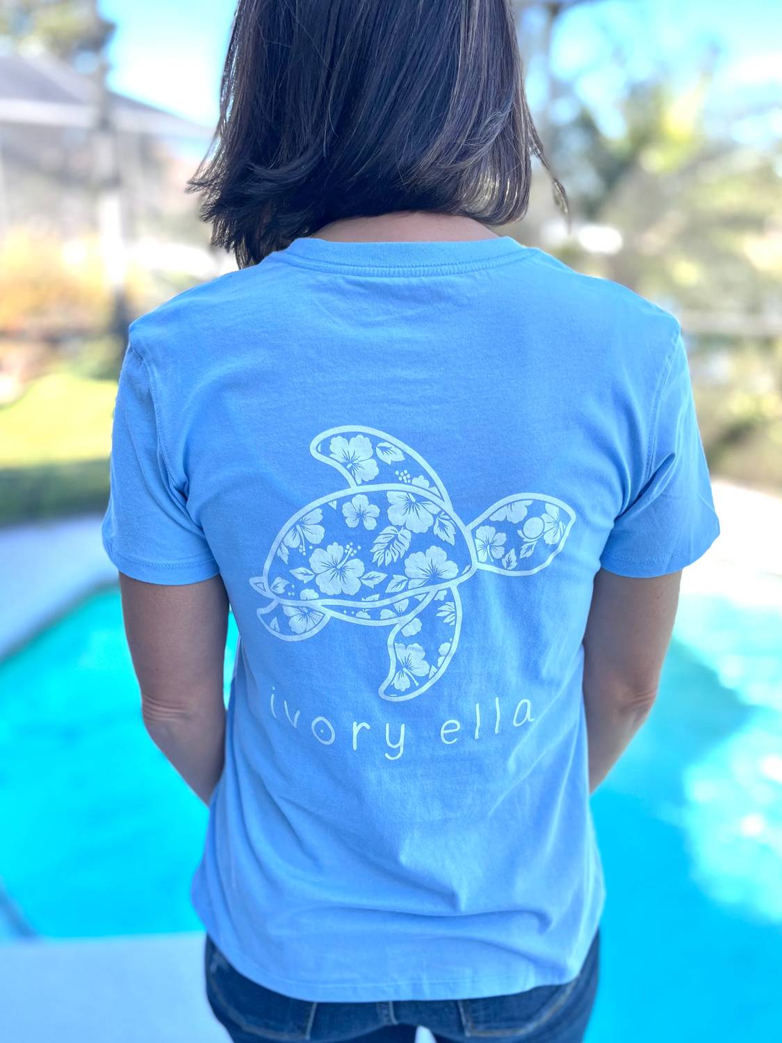 Ivory Ella - Hibiscus Turtle Tee