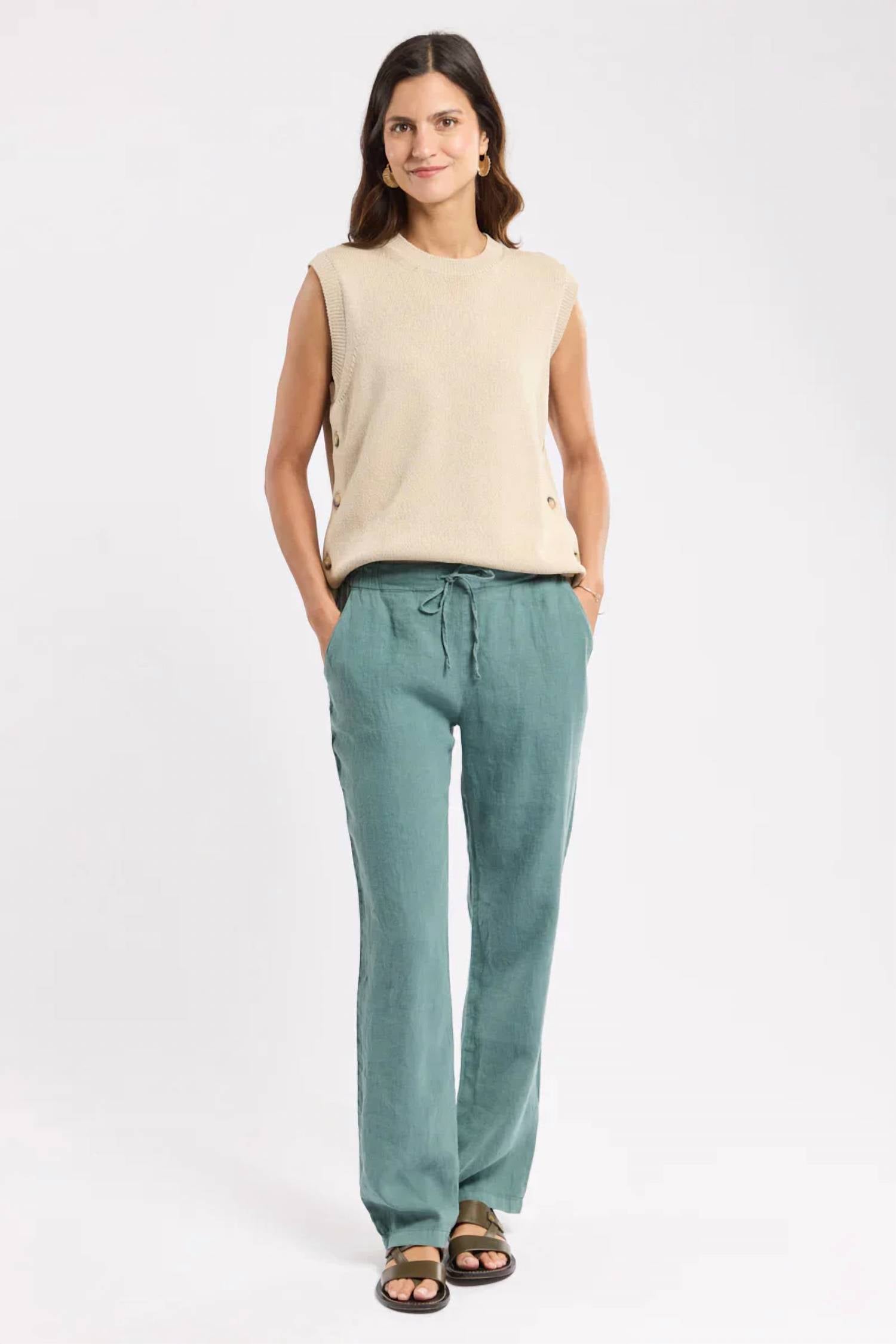 Armor-Lux - Drawstring Linen Pant