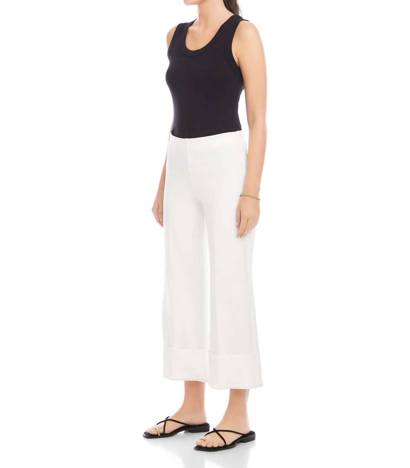 Fifteen Twenty - Regina Cuff Cropped Pants