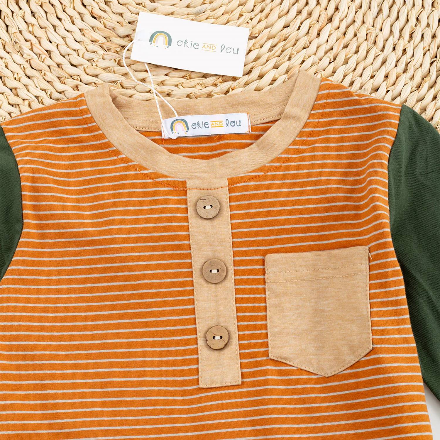 Okie + Lou - Boys Happy Harvest Pocket Tee
