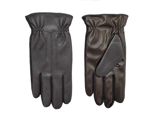 Men's Sleekheat Faux Nappa with Gathered Wrist Glove