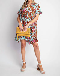 Easel - Printed Challis Woven Dress