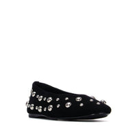 Xti Women's Microfiber Shoes in black - women's flats - alternate view
