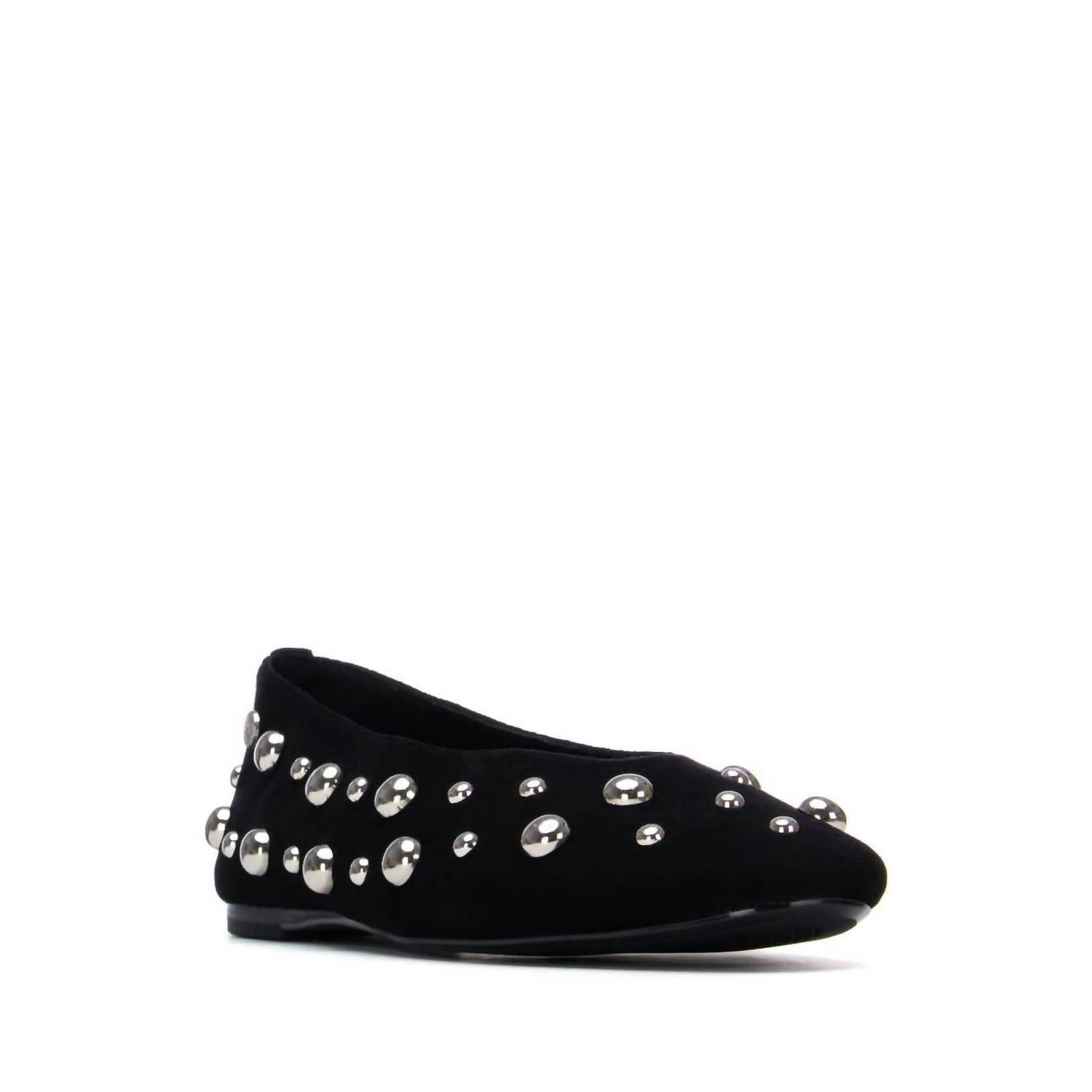 Xti Women's Microfiber Shoes in black - women's flats - alternate view