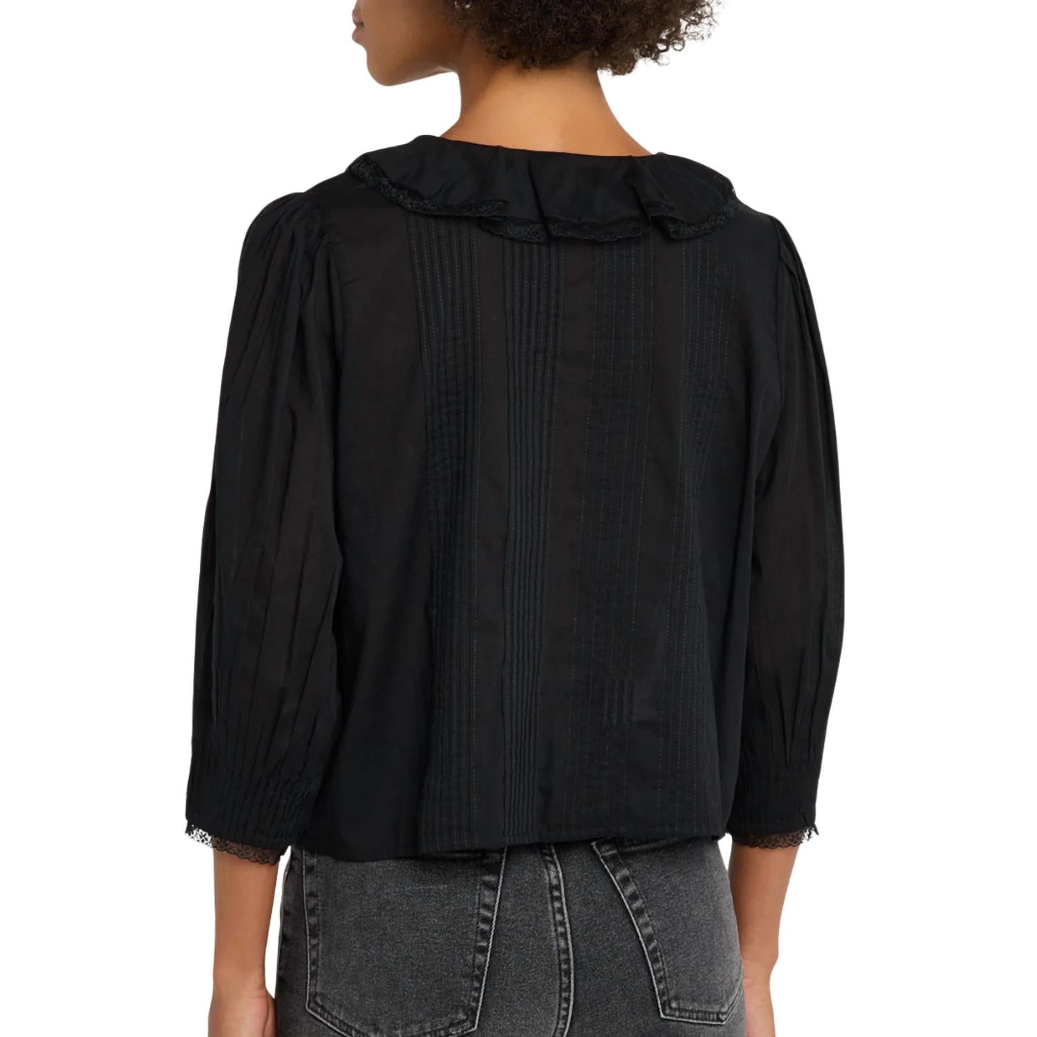 Rails Mare Blouse in black - women's blouse - detail view