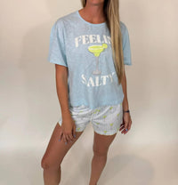 Pj Salvage - Playful Print Feelin Salty Short Sleeve Tee