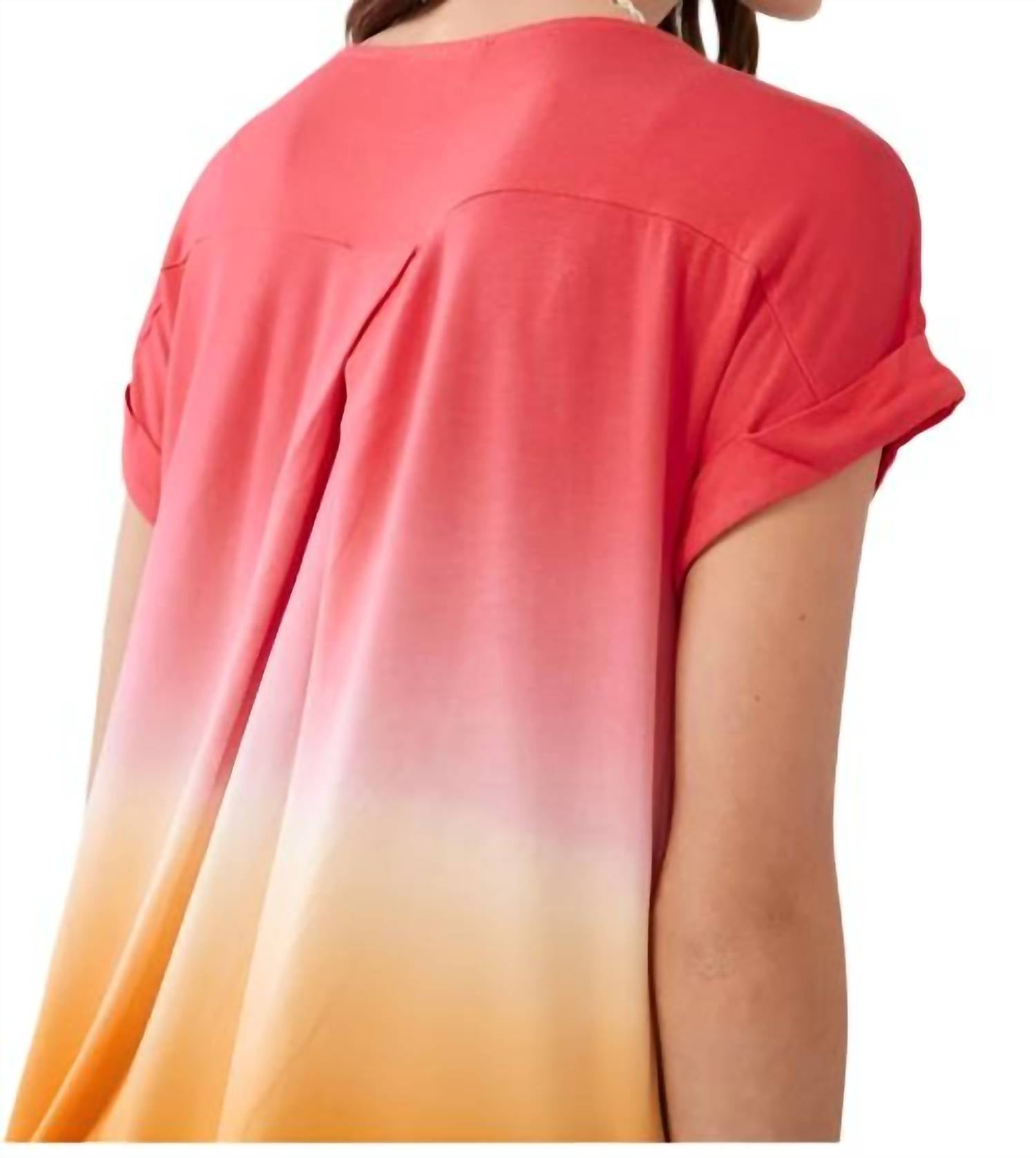Fdj - Ombre Short Sleeve Top