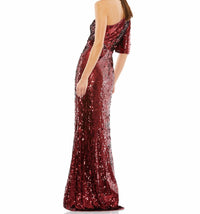 Mac Duggal - Sequin One Shoulder Slit Gown