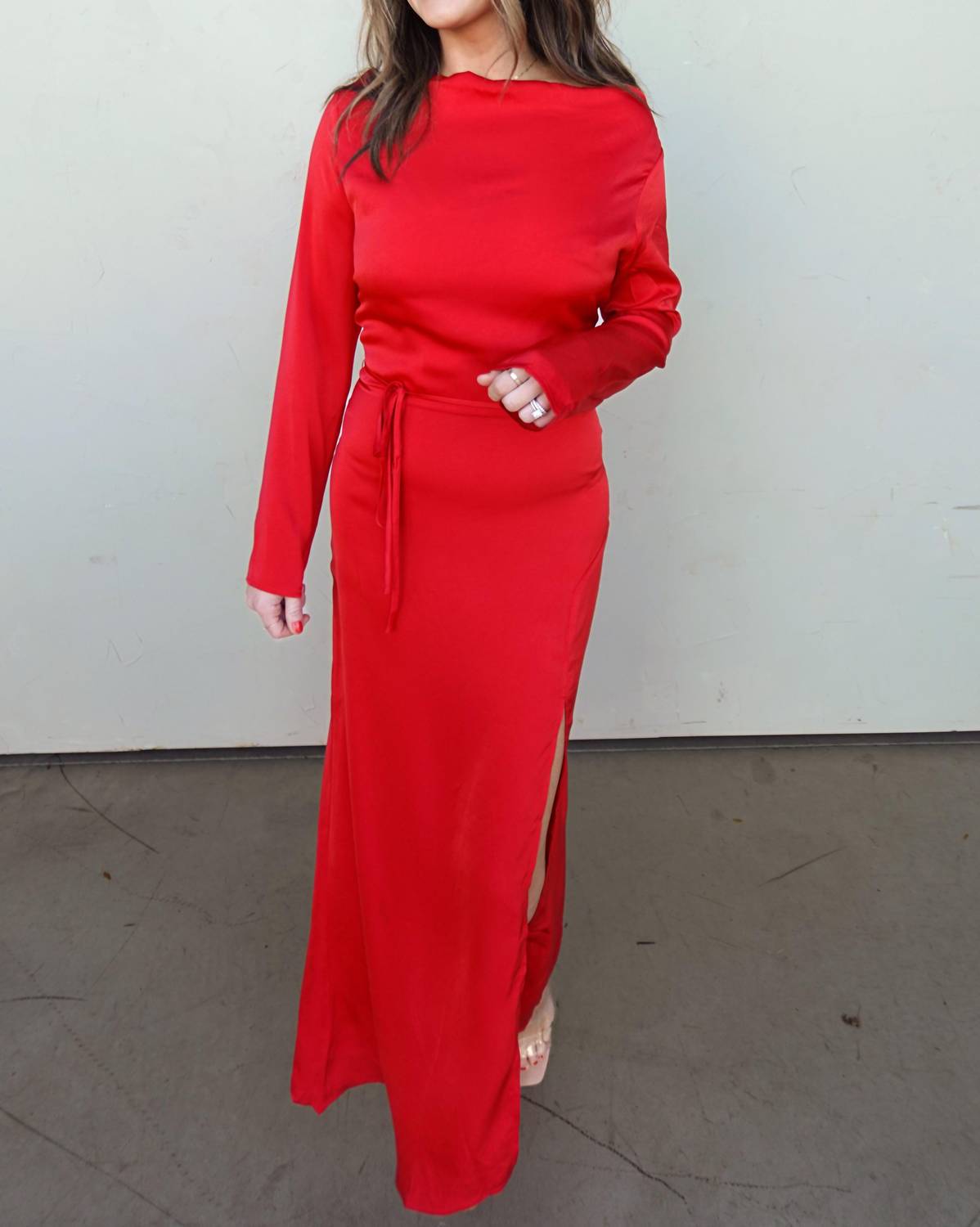 Et Clet - Long Sleeve One Shoulder Dress