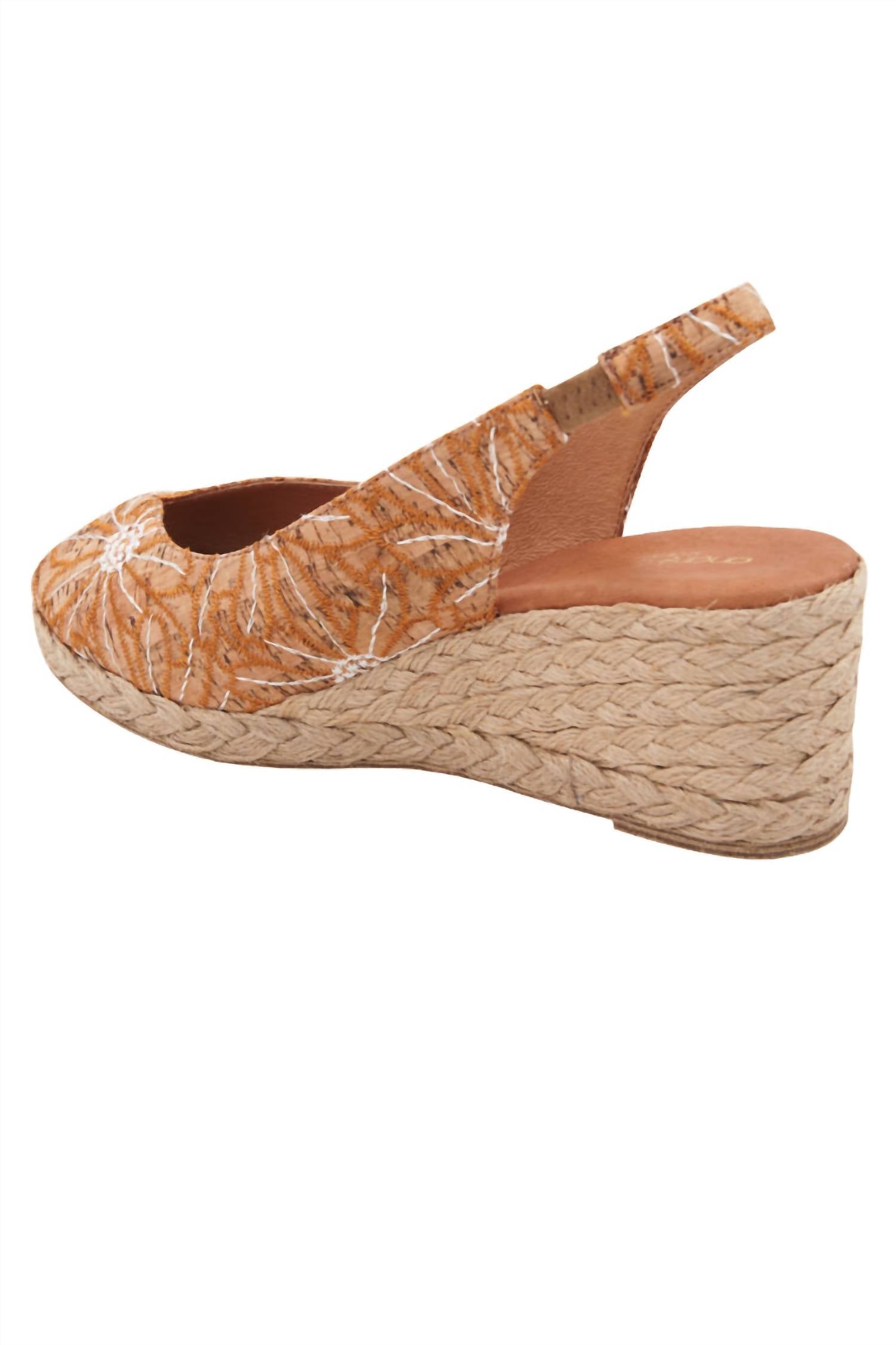 andre assous Women's Audrey Cork Slingback Wedge Sandal in natural multi - women's sandal - view 4