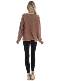 Hyfve - Urban Fade Oversized V-Neck Sweatshirt