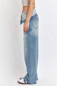 CELLO 90's Baby Asymmetric Waist Jeans in blue - women's jeans - view 4