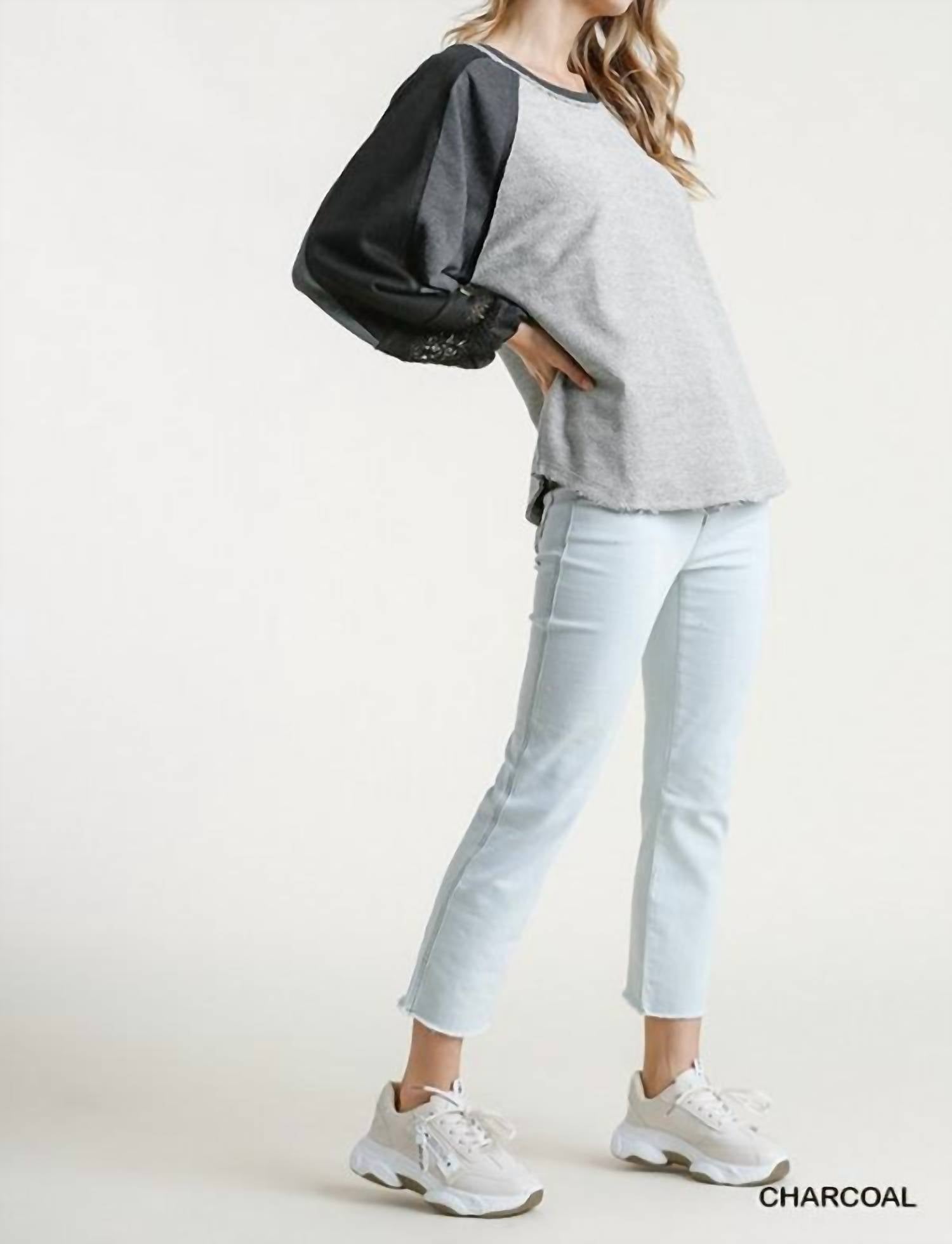 Umgee - Crochet Puff Sleeve Top