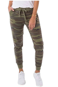 Z Supply Relaxed Fit Camo Jogger in green - women's pants