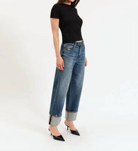 DAZE Eastside High Rise Loose Jeans in crush hour wash - women's jeans - alternate view