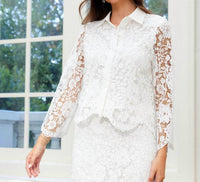 Karen Kane - Lace Button Down Soft Jacket