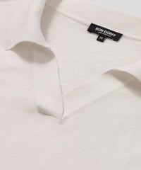 Ron Dorff - Cotton-linen V-neck Polo