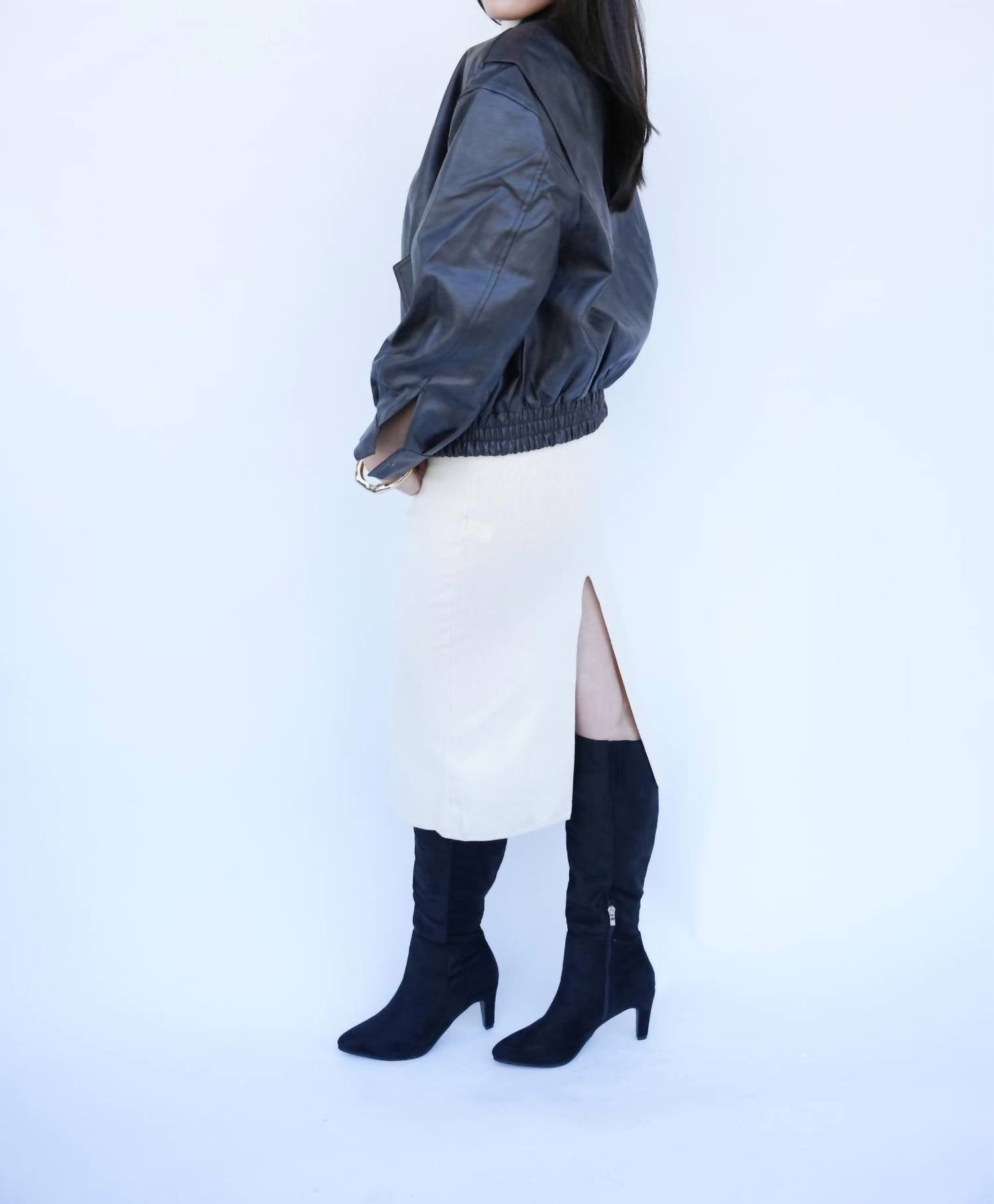 Falcon Park - Cruz Mock Neck Sweater Midi Dress