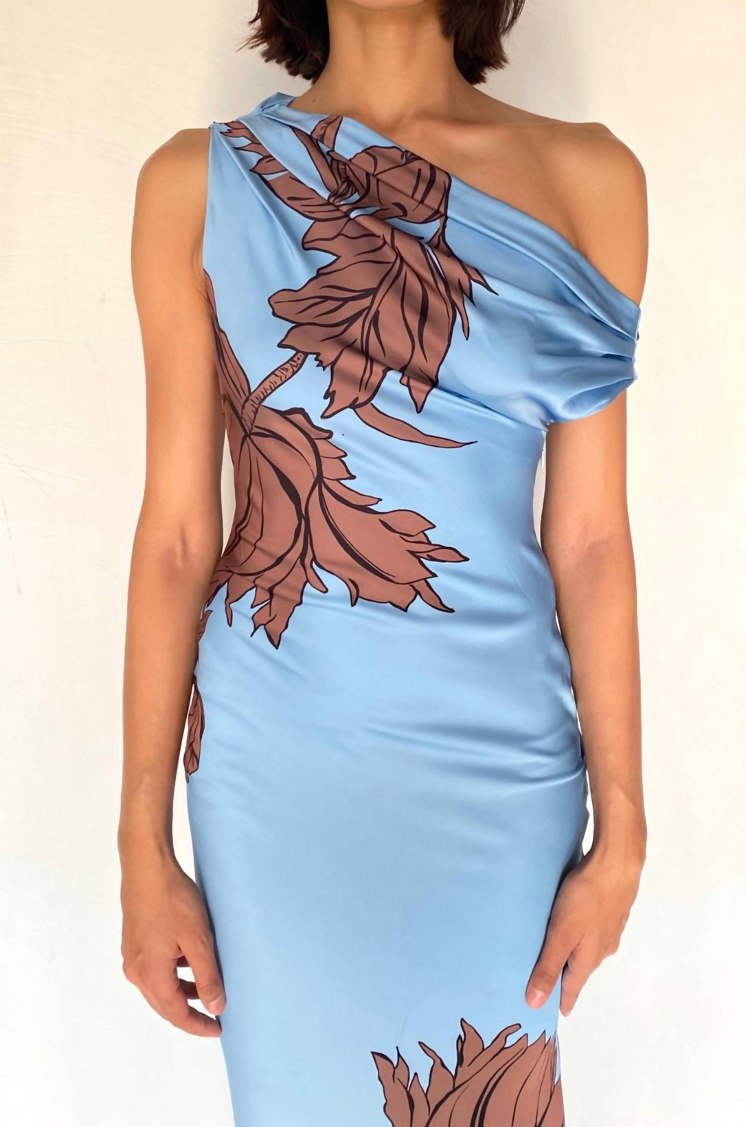 Rococo Sand - One Shoulder Maxi Dress