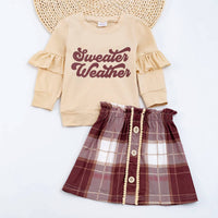 Okie + Lou - Girls Sweater Weather Skirt Set