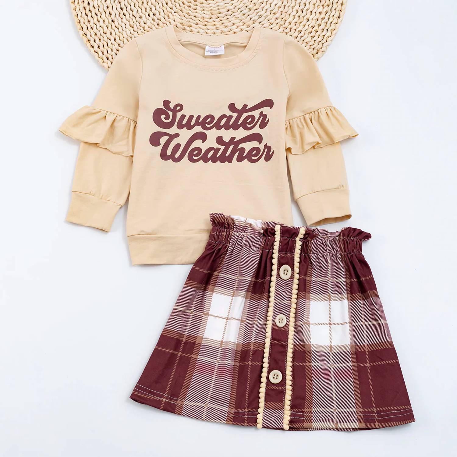 Okie + Lou - Girls Sweater Weather Skirt Set