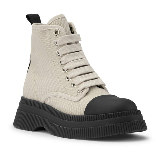 Ganni - WOMEN'S CREEPERS CREEPERS TEXTILE LACE UP BOOT