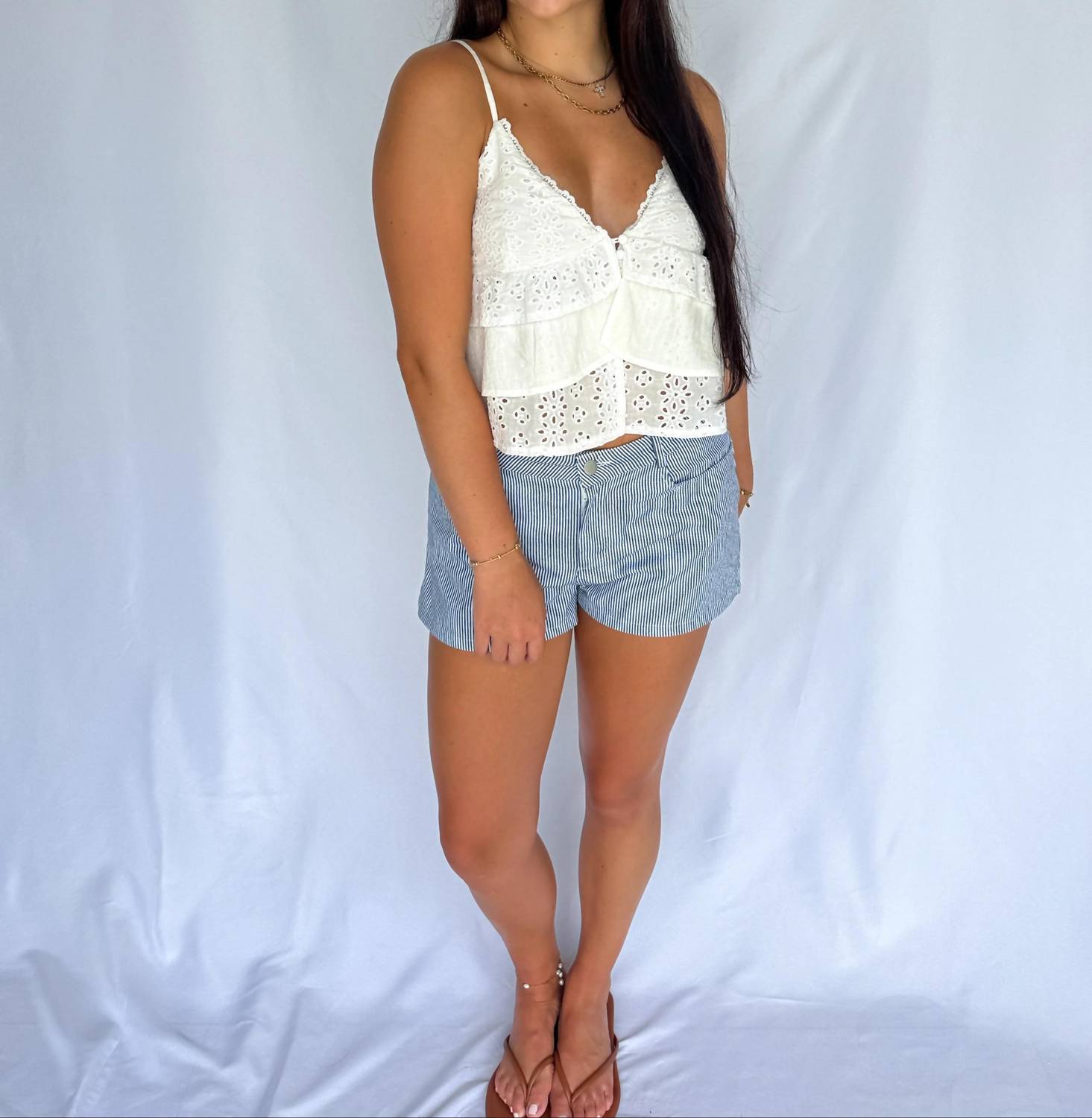 Illa Illa - The Mykonos Eyelet Cami Top