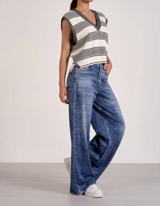 Elan - Striped Knit Vest