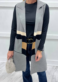 Thml - Sleeveless Colorblocked Cardigan