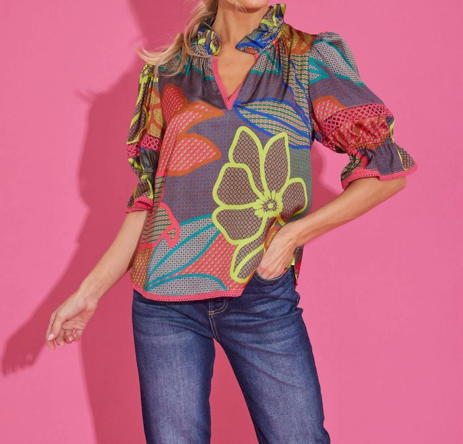 Alden Adair - Lottie Puff-sleeved Top