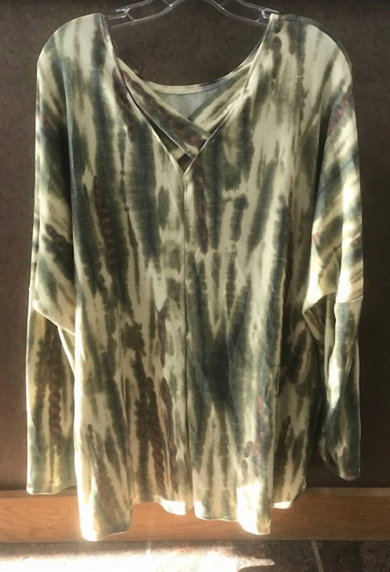 Blank - Women's Patterned Long Sleeve Top - Plus