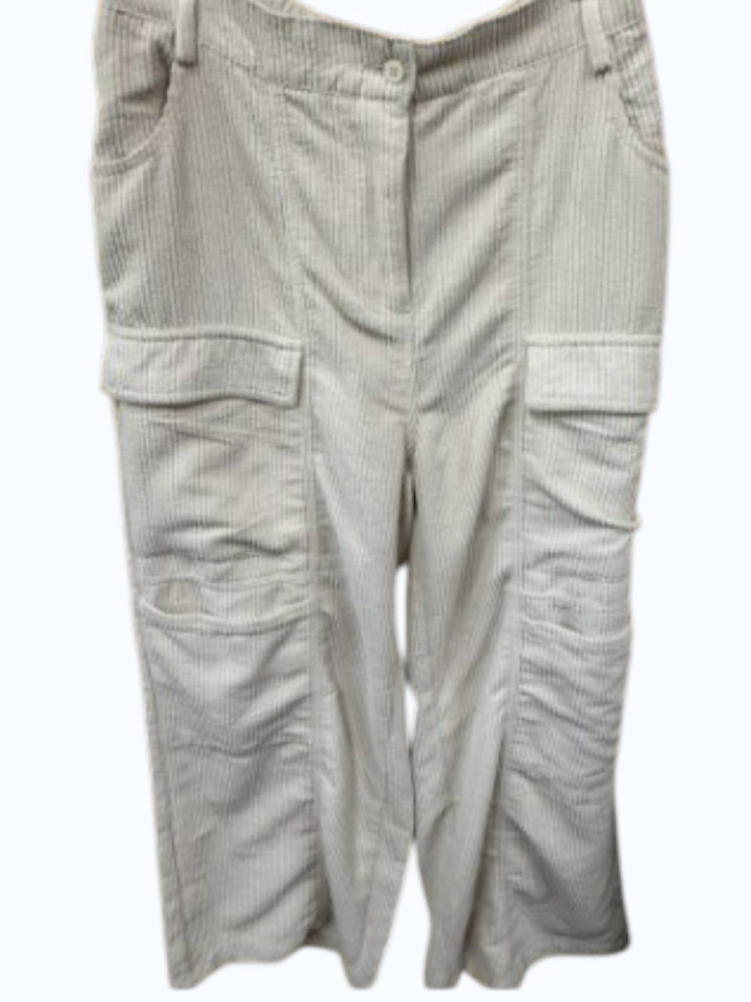 Hunter & Brown Women's Cargo Corduroy Pant - Plus in cream - women's pants