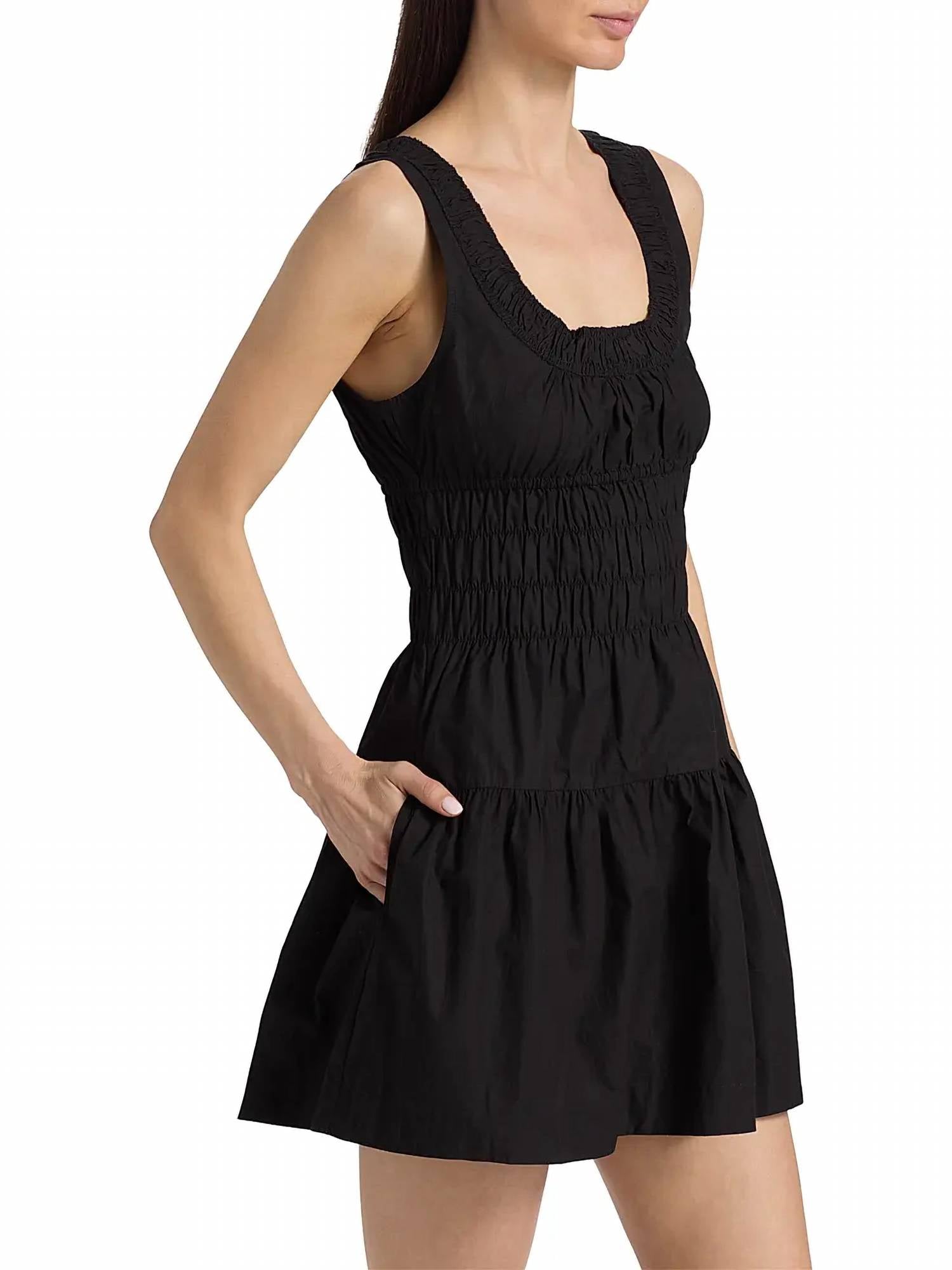 Ciao Lucia - Kala Smocked Cotton Mini Dress