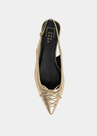 SHU SHOP Women's Amy Slingback Flats in gold - women's flats - view 5