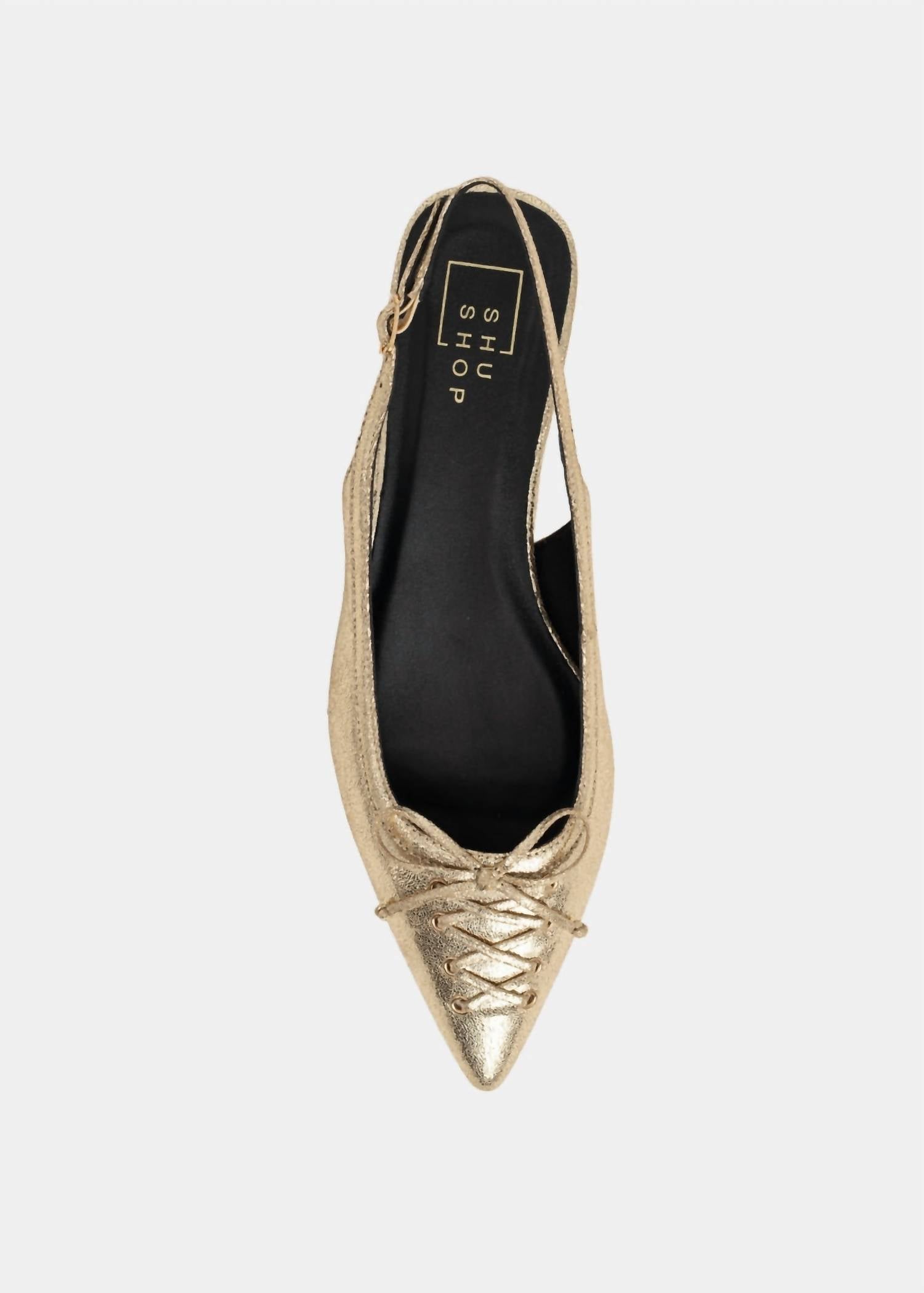 SHU SHOP Women's Amy Slingback Flats in gold - women's flats - view 5