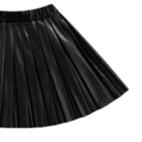 The New Class - Girl's Megan Faux Polyurethane Pleated Skirt