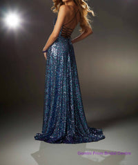 Morilee - Two-tone Sequins Dress
