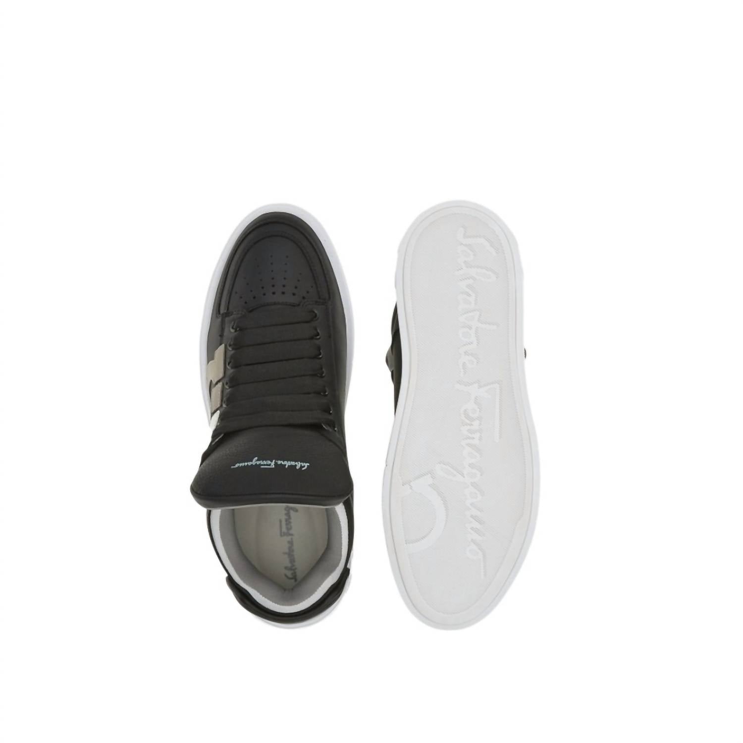 Salvatore Ferragamo - Men's Gancini High-top Calf Leather Sneakers