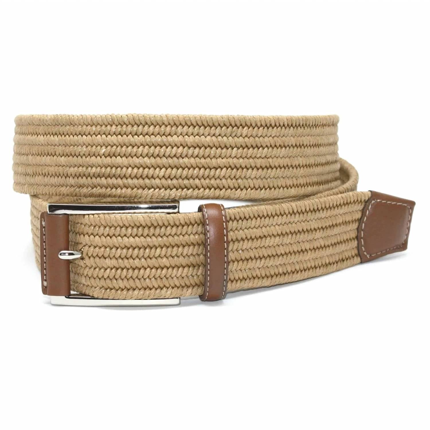 Torino Leather - Italian Mini Woven Cotton Stretch Belt