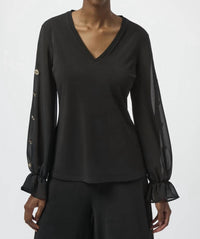 Joseph Ribkoff - Chic V-neck Pullover